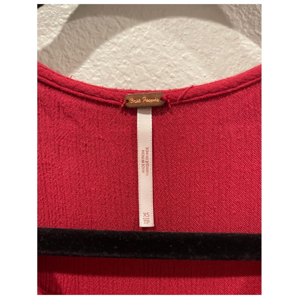 FREE PEOPLE Te Amo Butterfly Sleeve Embroidered V-Neck Mini Dress - Picture 3 of 6